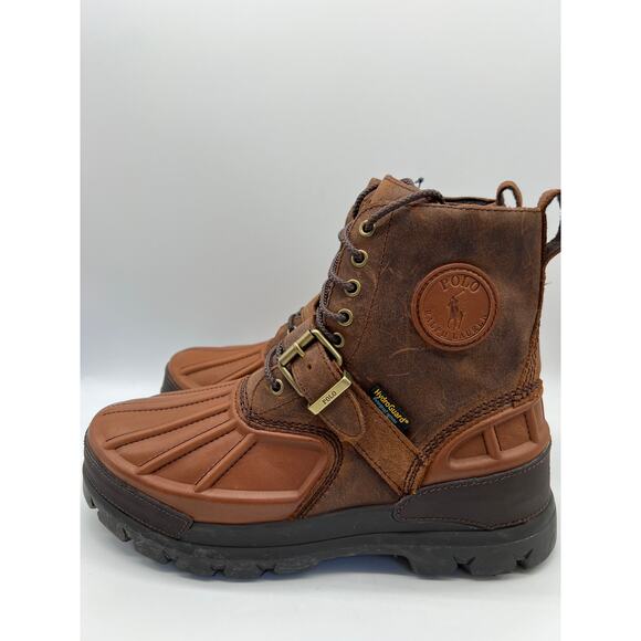 Polo Ralph Lauren Oslo High Waterproof Leather Suede Boots Men's Size 10.5D - Picture 2 of 11